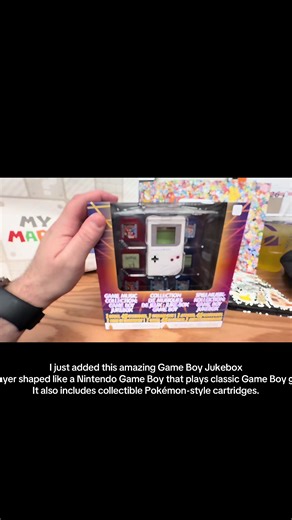 What a gem for my collection! I just added this amazing Game Boy Jukebox 🎶🎮 It’s basically a mini jukebox/music player shaped like a Nintendo Game Boy that plays classic Game Boy game themes (Pokémon in this case). It also includes collectible Pokémon-style cartridges. #pokemon #pokemonjukebox #nintendo #pokemon30thanniversary