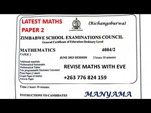 ZIMSEC JUNE 2023, Maths Paper 2, Section A complete solutions