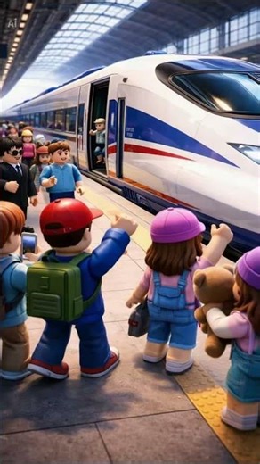 Robot Train on Duty 🚆🤖 Transporting Passengers Safely #shorts