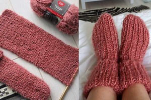Cute and Easy! Knitting Slipper Socks