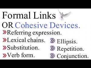 Formal links and it's types. #cohesive_devices #lexical_chains #Formal_links #verb_form #ellipsis