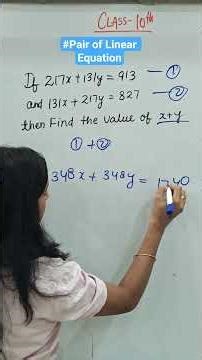🔴 Class‑10 Maths | Pair of Linear Equations📕Important Question💯