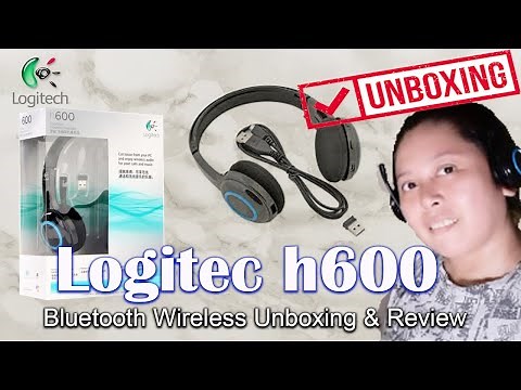 logitech h600 bluetooth wireless headset unboxing and testing