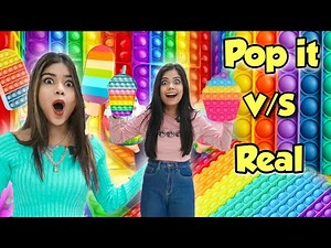 Pop it V/S Real Food Challenge! *Bonus Video*