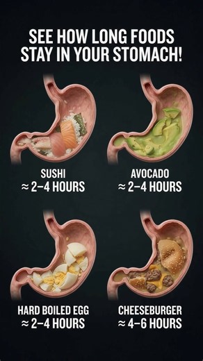 The Truth About How Long Your Food Stays in Your Stomach ⏱️ #Digestion #Wellness