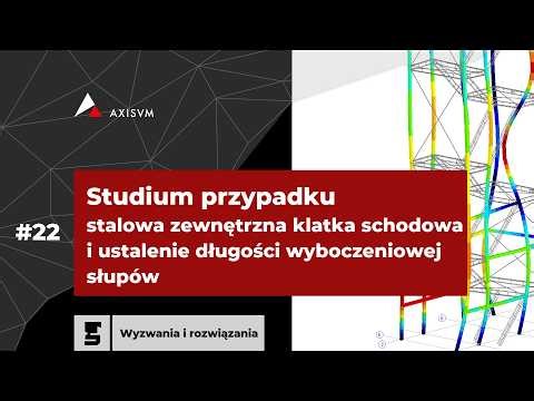 AxisVM [WiR #22] Case study - steel staircase and determination of the buckling length of columns