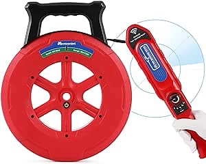 Mxmoonant Pipe Blockage Detector 40M/130ft Pipeline Scanner for PVC Iron Cement Wall with Waterproof Probes|Sensitivity|Accurate Positioning (40M)