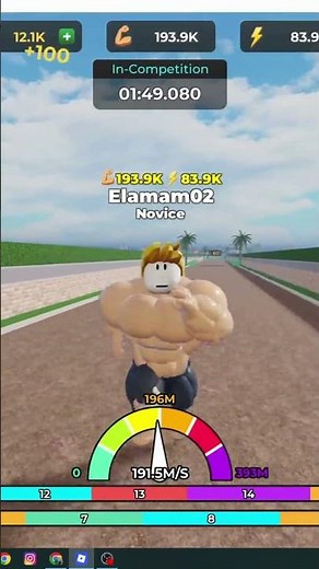 Progress Focused: Reaching 193K Strength in Roblox Strongman! #roblox #robloxedit #games