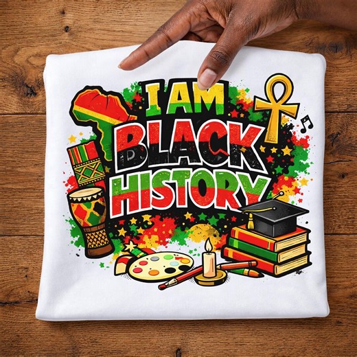 I Am Black History PNG, African American Heritage Clip Art, Black History Month PNG, Melanin Pride Graphic Art, African Culture Sublimation - Etsy