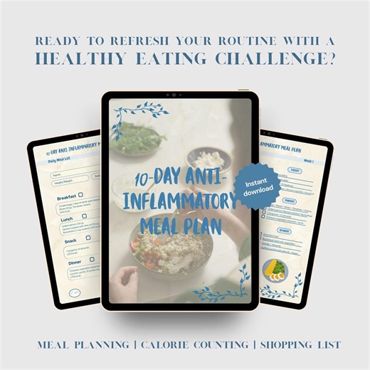 10-day Anti-inflammatory Nutrition Plan | Inflammation-reducing Recipes | Digital Meal Plan | Healthy Living Diet - Etsy