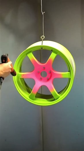 Do you like the color of this powder coating on the wheel rims? #powdercoating #powdercoatingprocess