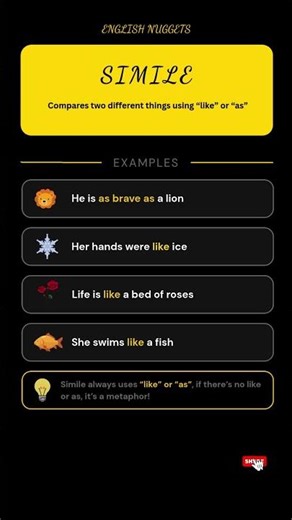 Simile in English | Easy Explanation with Examples