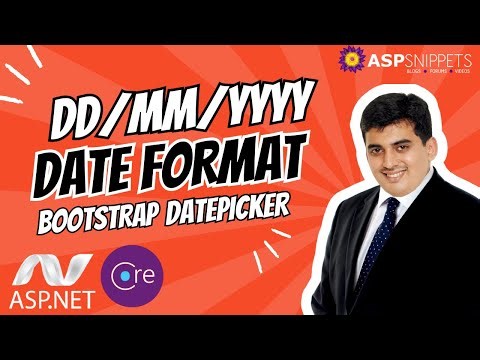 Set dd/MM/yyyy Date format in Bootstrap DatePicker in ASP.Net Core