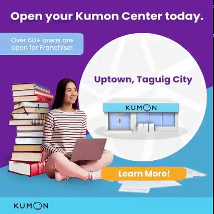 Bring the Kumon Method in areas near you! Own a Kumon Center in places where Kumon already made research on. Make an impact within your community by advancing academic and life skills of children! Check out this list of areas where you can start: https://ph.kumonglobal.com/for-franchisees/open-areas/ | Kumon Philippines