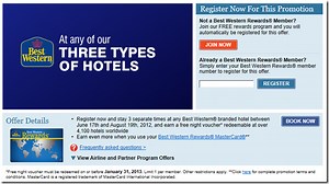 Best Western free night after 3 stays June 17-August 19, 2012 – Loyalty Traveler