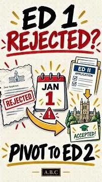 Don't Panic After ED I Rejection! Do THIS Before January 1st ⚠️