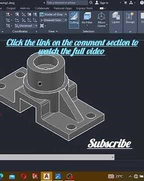 AutoCAD 3D Modeling for Beginners | Ribbed Base with Cylindrical Boss (Step-by-Step Tutorial)