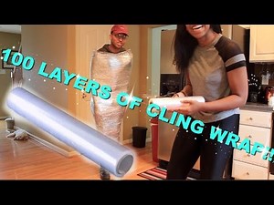 100 Layers Of Saran Wrap Challenge!!!!