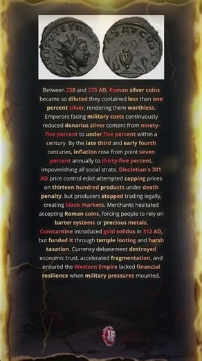 Why Printing Money Destroyed Roman Empire