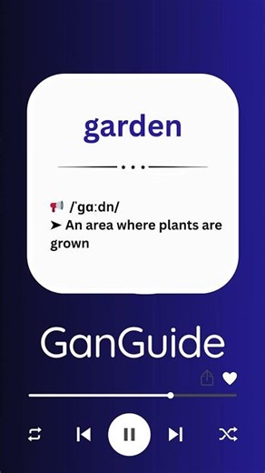 A1 English Word: GARDEN | Meaning & Pronunciation