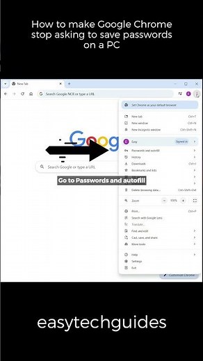 How to make Google Chrome stop asking to save passwords on a PC