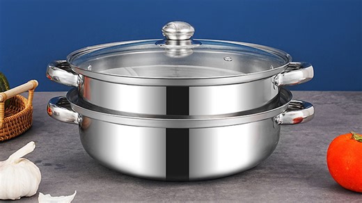 Watch Steamer pot for cooking steam pot with lid for food on Amazon Live