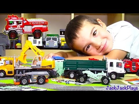 Matchbox Truck Surprise Toy UNBOXING Compilation | Toy Trucks for Kids | JackJackPlays