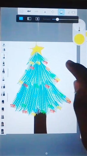 Christmas Tree Drawing #DigitalArt