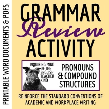Grammar Review Worksheet on Compound Subject, Object, and Prepositional Pronouns