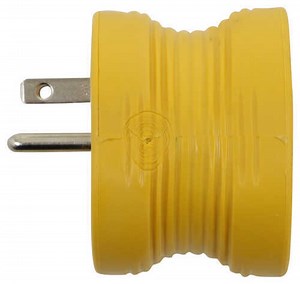 Camco Power Grip RV Power Cord Adapter Plug - 125V - 30 Amp Female to 15 Amp Male Camco RV Plug Adap