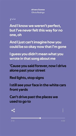 Olivia Rodrigo - drivers license #lyrics #spotify #music #song