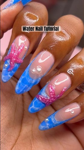 How to do water nails 🌊 #viralnailart