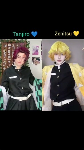 who is best?#tanjiro #zenitsu cosplay dance
