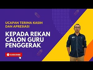 Surat Ucapan Terima Kasih dan Apresiasi untuk Rekan CGP