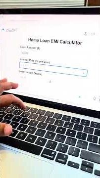 How to Create an EMI Calculator Using ChatGPT 🤖 | Step-by-Step Guide