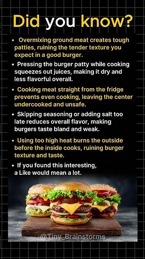 Burger Mistakes Everyone Makes At Home