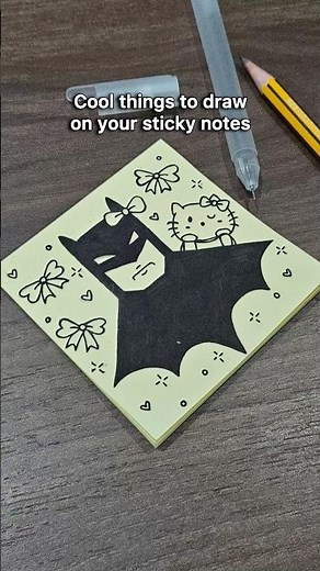 sticky notes drawing ideas #drawing #stickynotes #sketch #easydrawing #school #art #artlovers