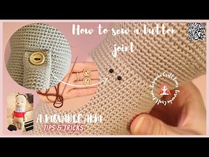 # 86 [] HOW TO JOIN THE ARMS WITH THE BUTTONS | A MOVABLE AMIGURUMI ARMS | Button joints to attach