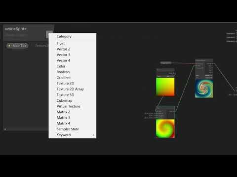 Unity Shader Graph - Twirl Node + Animator