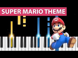 Super Mario Theme - Easy Piano Tutorial - How to play Super Mario (スーパーマリオ) on piano!