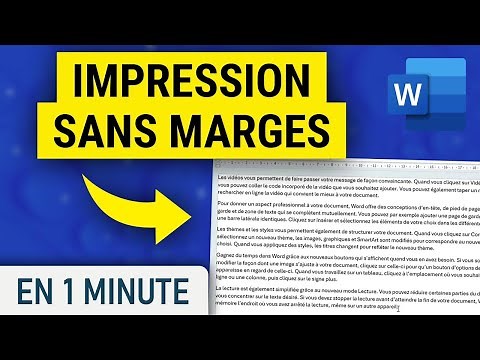 Imprimer SANS MARGES sur Word
