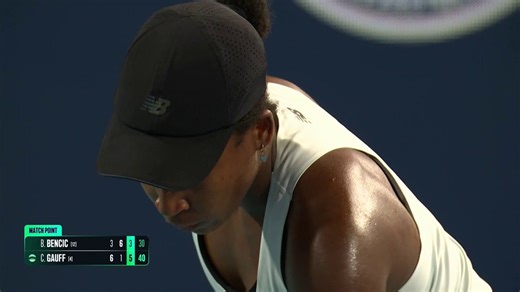 Coco Gauff’s reaction after beating Belinda Bencic to reach the Miami semifinals for the first time. Arms in the air. Joy radiating off of her. Inject this into my veins. 🇺🇸🥹