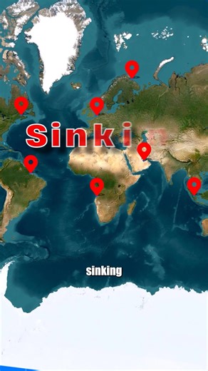 Cities that are sinking underground #geography #map #climatechange #learnontiktok
