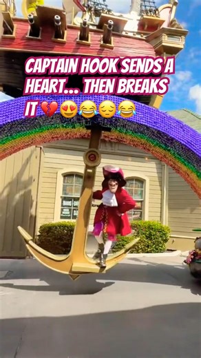 Captain Hook Sends a Heart… Then Breaks It 💔 | Disney Parade