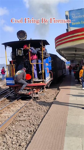Coal Firing By Fireman At Steam Engine #coal #train #steamengine #darjeeling #toytrain #joyride #dhr