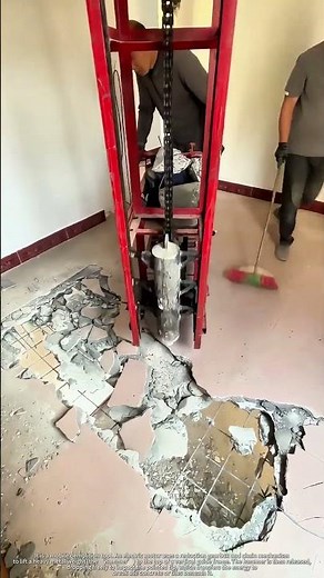 Using Small Portable Drop Hammer to Demolish House In Rual