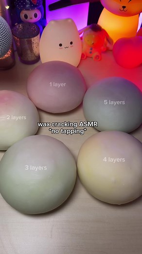 wax cracking ASMR *no tapping* ~1 to 5 layers of wax~🥯 #asmr #squishy #waxcracking #asmrforsleep