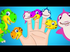 Baby Shark Finger Family Song...with Baby Dino!