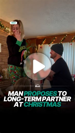 A Christmas surprise she'll never forget ❤️ #proposal #christmas #fblifestyle | Daily Mail Entertainment