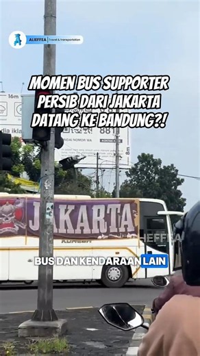 MOMENT PERSIB SUPPORTERS FROM JAKARTA ARRIVE IN BANDUNG #busenthusiast #alieffea #shorts #persib